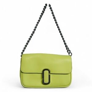 Marc Jacobs J Marc Neon Green Crossbody Shoulder Bag Leather Chain NWOT